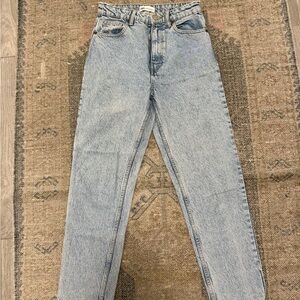 Zara Light Blue Straight Leg Jeans